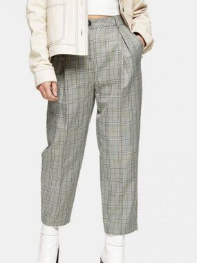 Topshot green/grey plaid pants